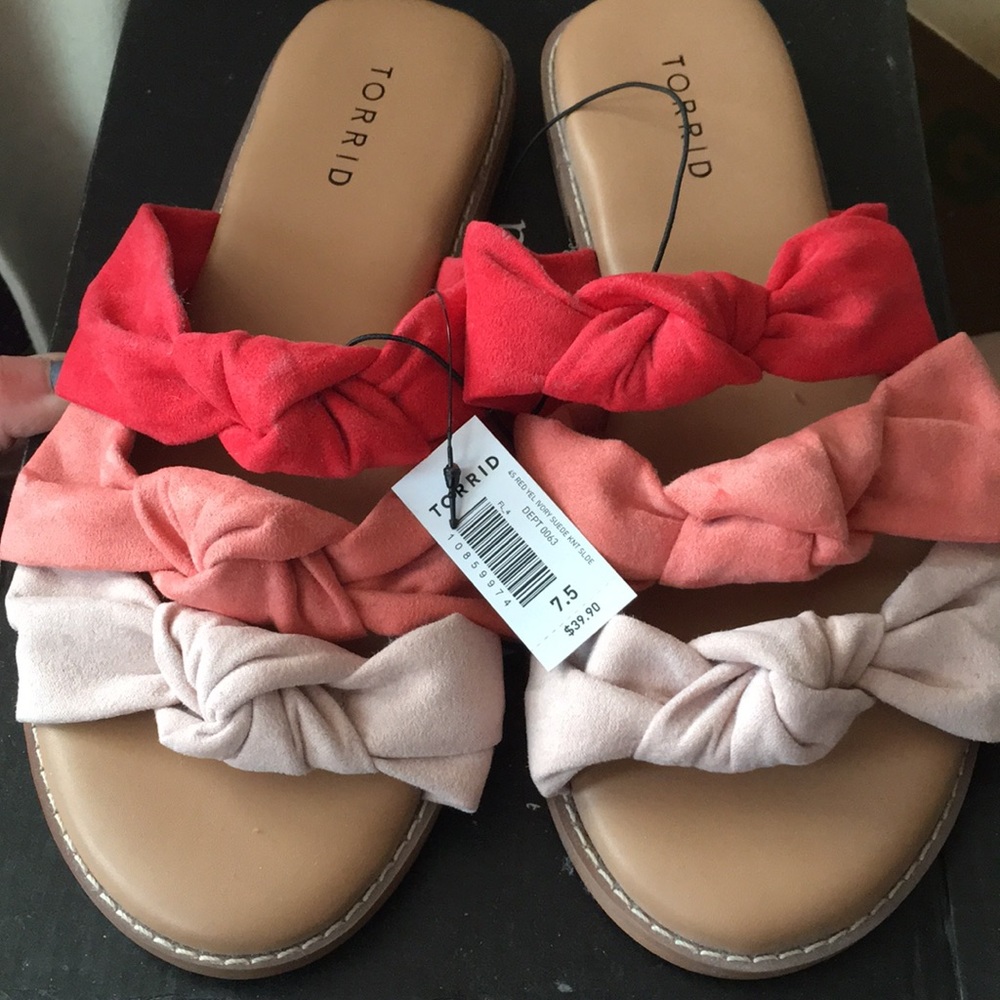 NWT Torrid Knotted Slide Sandals 7.5w 7.5